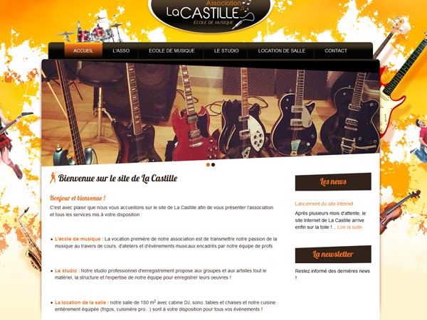 Site internet La Castille école de musique à Buzet sur Tarn