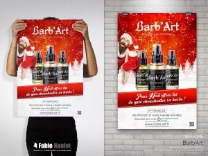 Print : Affiche de noel Barb'art pour leclerc à Montauban