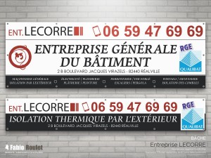 Print : bâches pour l'entreprise Lecorre à Réalville