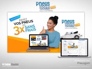 Webmarketing : publicité pour le blog et les pages facebook Pneusgom