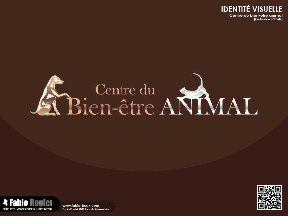 Logo Centre du bien-être animal Création du logo de la boutique pour chien et chat sur Paris