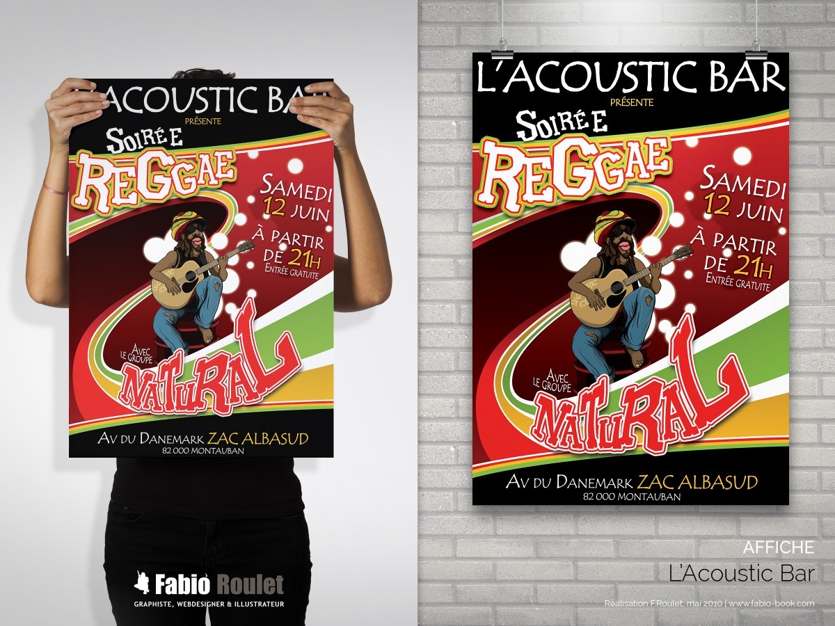 Affiche : à l'occasion de l'organisation d'un concert reggae Flyer