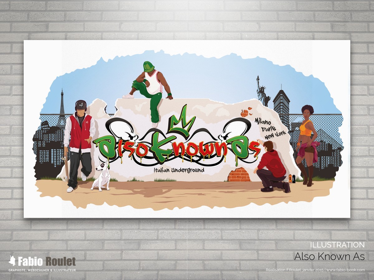 Illustration pour les Tshirt d ela marque Also Know As Mascotte