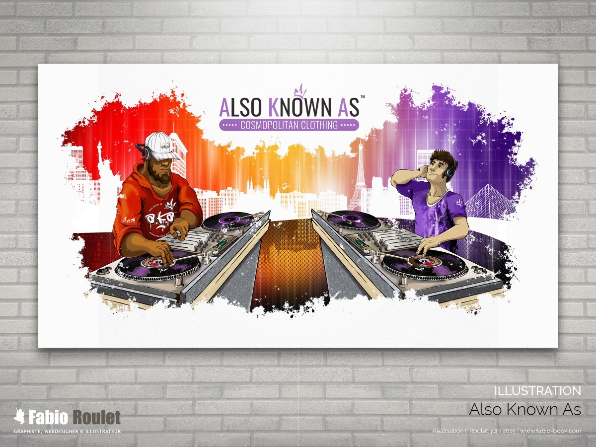 Illustration pour les Tshirt d ela marque Also Know As Mascotte