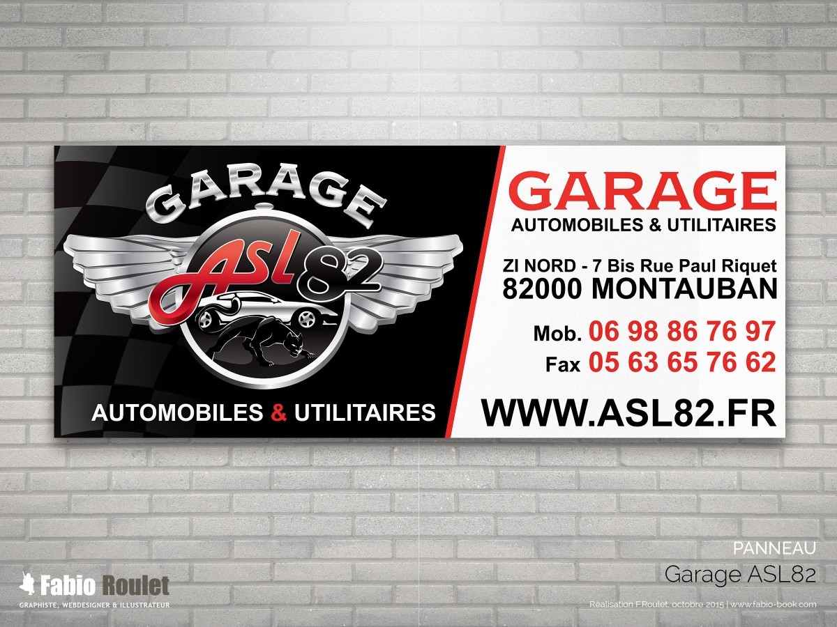 Panneau publicitaire pour le stade de Rugby 82 Signalétique