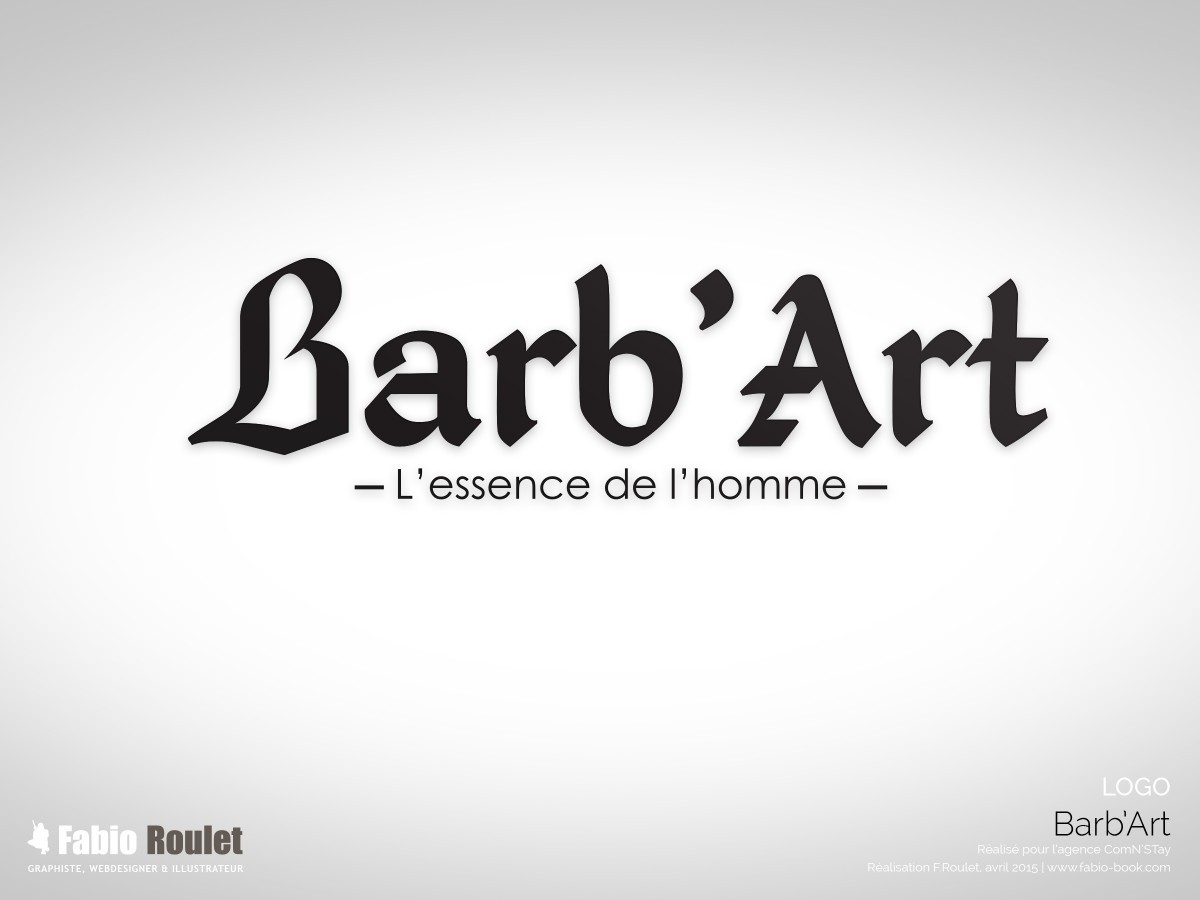 Logo : Barb'Art l'essence de l'homme Logo créé par le graphiste Fabio Roulet