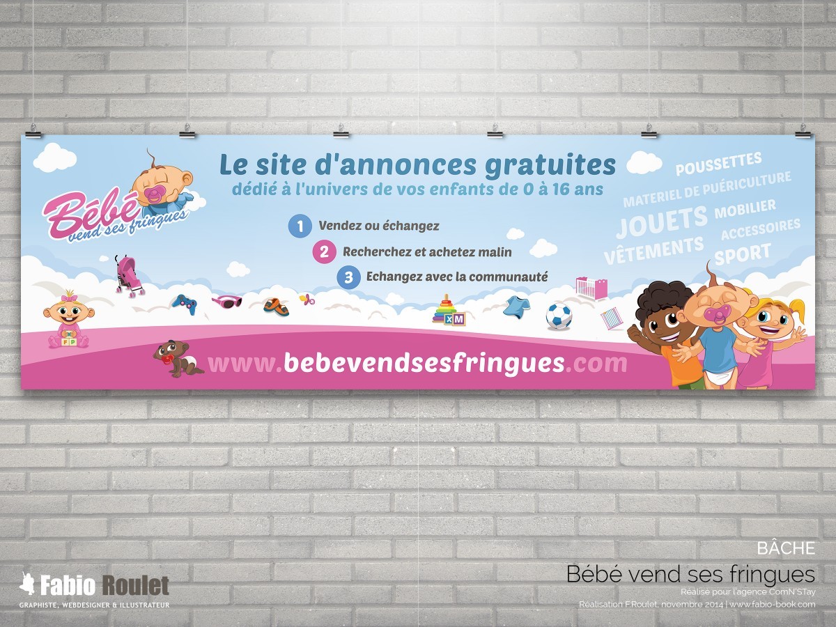 Bâche : Réalisé à l'occasion du repas du telethon 2014 Signalétique