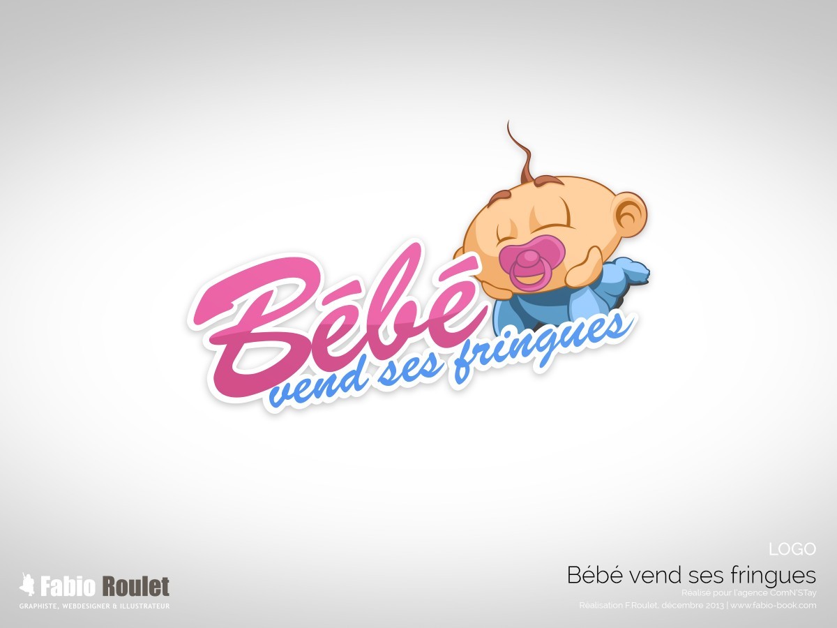 Logo : Bébé vend ses fringues Logo du site bébévendsesfringues.com