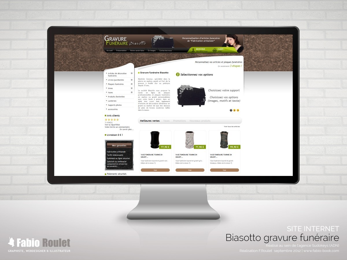 biasottogravuredeco.fr Site internet prestashop