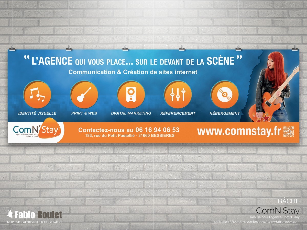 Bâche : ComN'Stay Signalétique