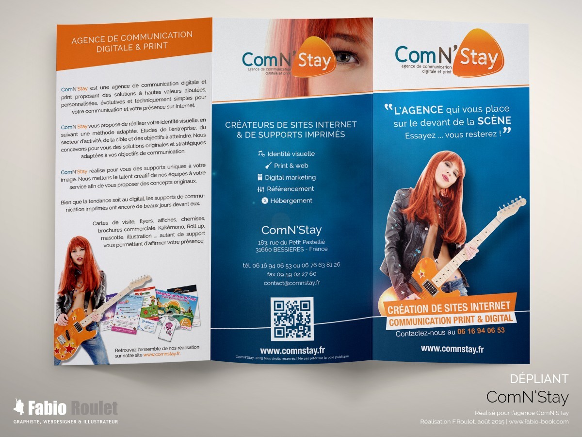 Dépliant : ComN'Stay agence de communication à Bessières 31 Flyer