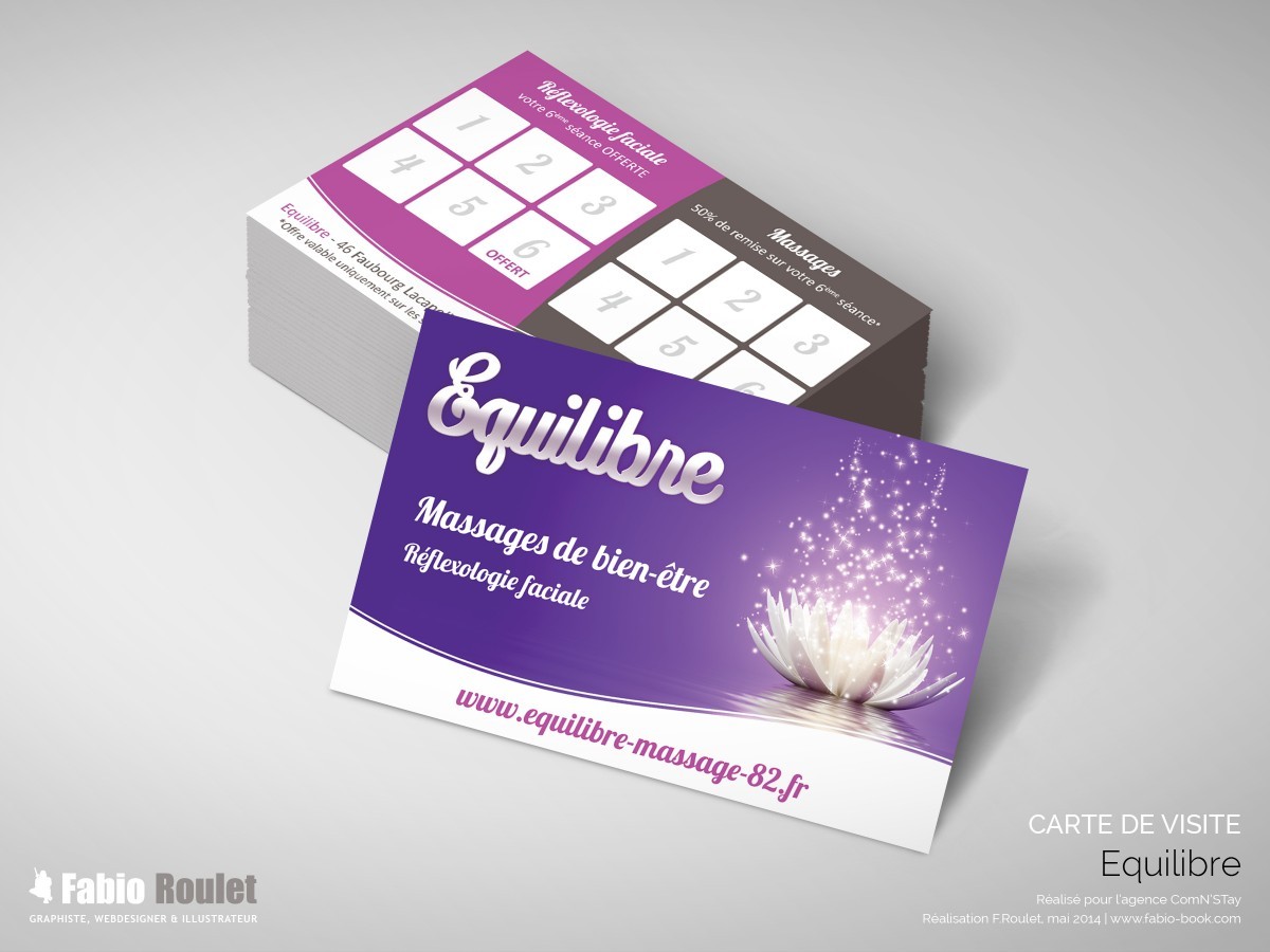 Carte de visite : Equilibre massage à Montauban 82 Carte de visite