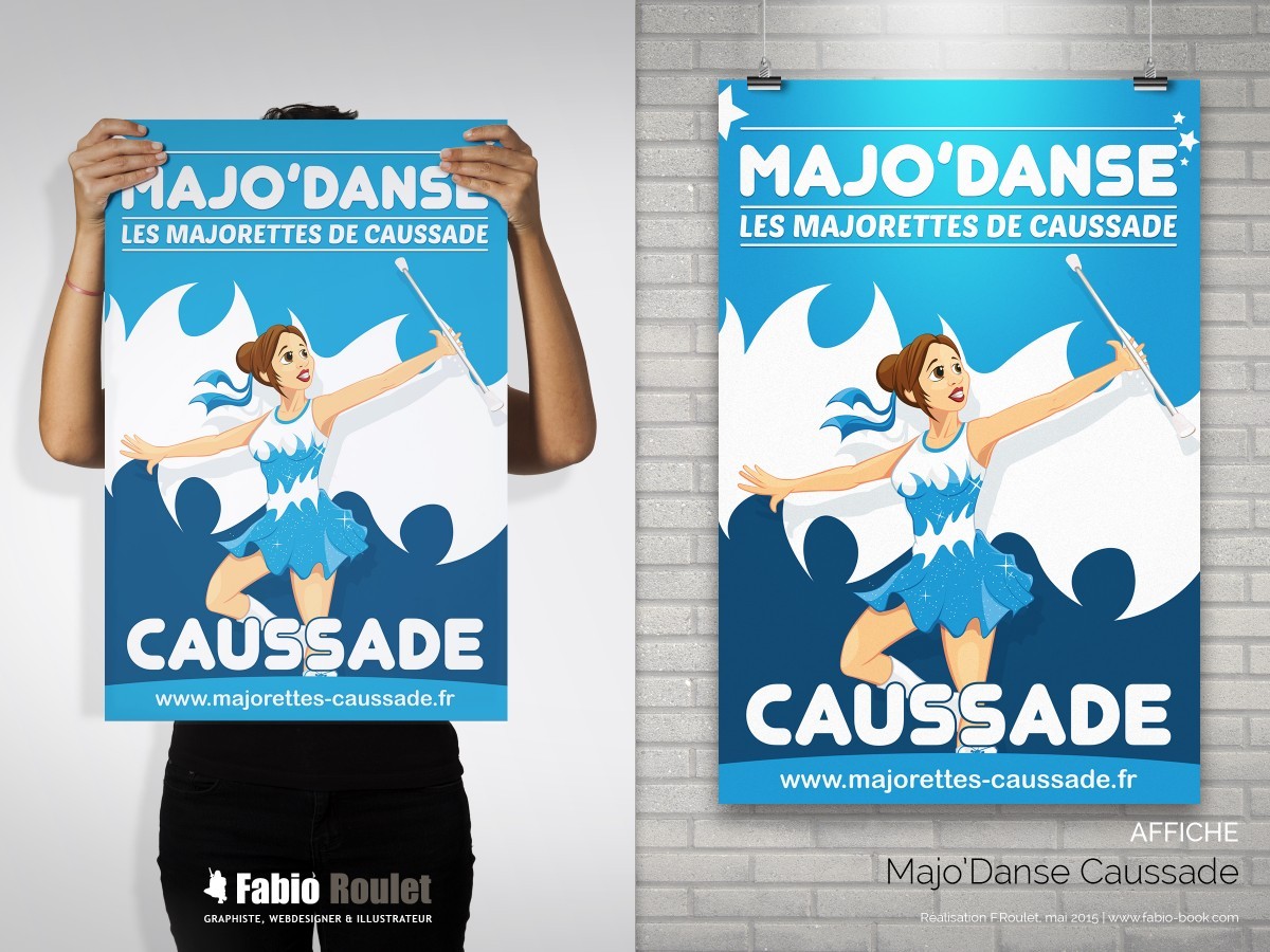 Drapeau : Majorette's Caussade Flyer et affiche