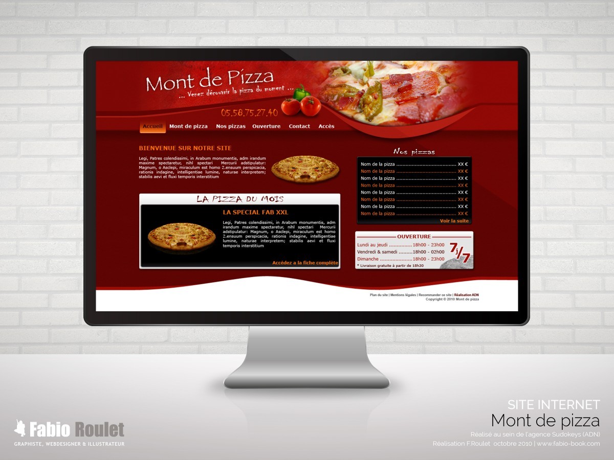 montdepizza.fr Site internet