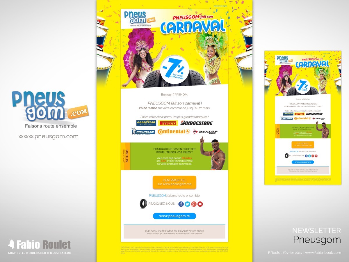 Webmarketing : Newsletter Carnaval 2017